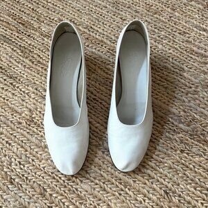 Martiniano High Glove Shoes Leather Block Heels White 40 9